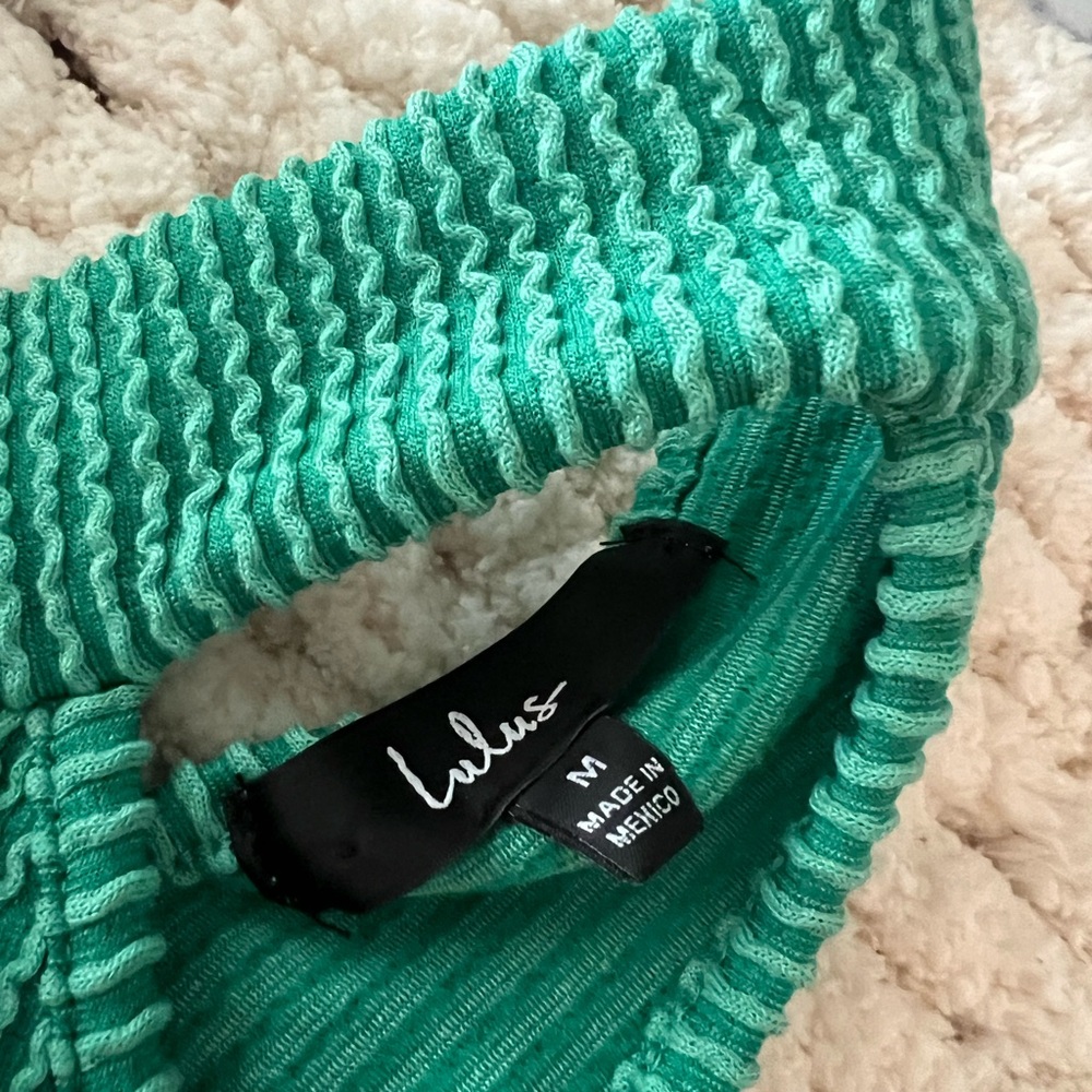 Lulu's Vibrant Green Ribbed Tank Top - Picture 6 of 8